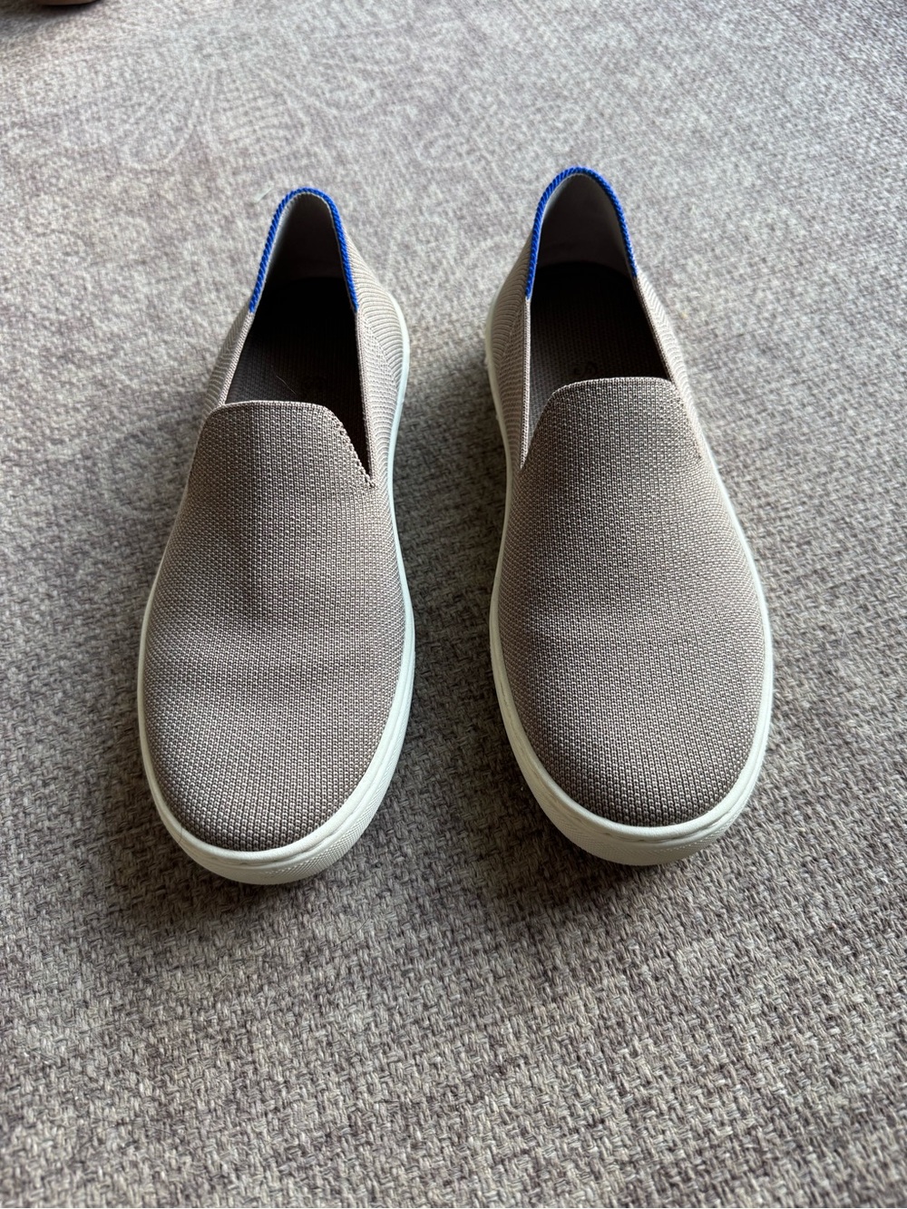 Rothy's Taupe Slip-On Flats with White Sole